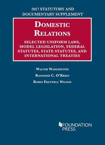Beispielbild fr Wadlington, o'Brien, and Wilson's Statutory and Documentary Supplement on Domestic Relations zum Verkauf von Better World Books