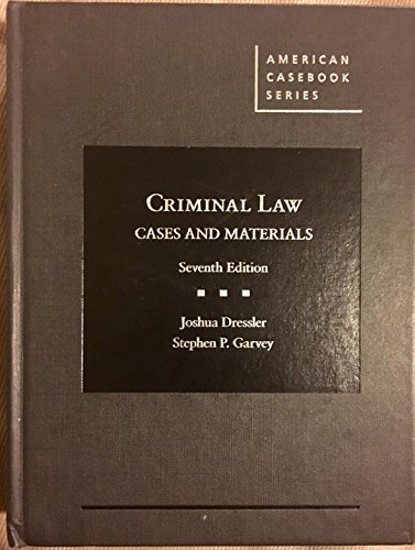 Beispielbild fr Cases and Materials on Criminal Law (American Casebook Series) zum Verkauf von ThriftBooks-Dallas