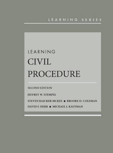 Beispielbild fr Learning Civil Procedure, 2d (Learning Series) zum Verkauf von BooksRun