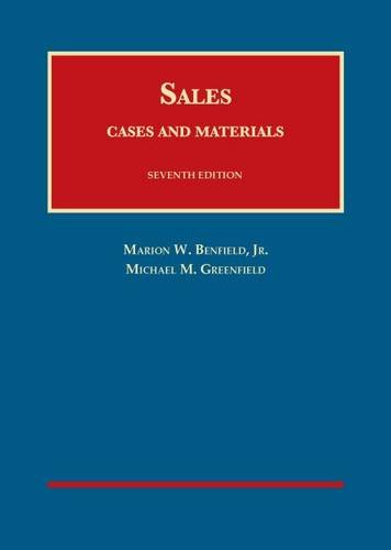 9781628103526: Cases and Materials on Sales (University Casebook Series)