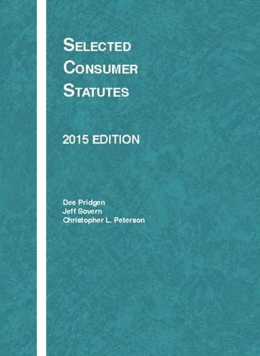 Beispielbild fr Selected Consumer Statutes zum Verkauf von TextbookRush