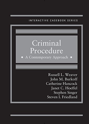 Imagen de archivo de Criminal Procedure, a Contemporary Approach a la venta por Better World Books