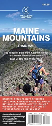 9781628421651: Maine Mountains Trail Maps: Map 1; Baxter State Park–Katahdin Woods and Waters National Monument; Map 2; 100-Mile Wilderness: 1-2 (Appalachian Mtn Club)