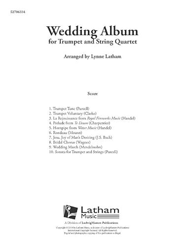 9781628764468: Wedding Album for Trumpet and String Quartet: Conductor Score