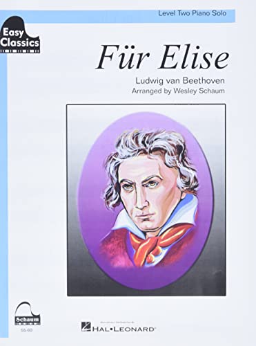 Imagen de archivo de Fur Elise: Schaum Easy Classics Level 2 Piano Solo Sheet (Schaum Publications Sheet Solo) a la venta por Ergodebooks