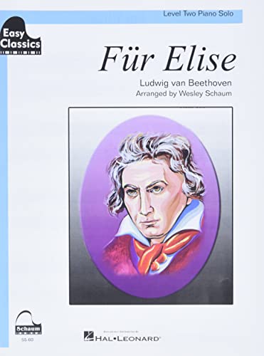 9781629060521: Fur Elise: Schaum Easy Classics Level 2 Piano Solo Sheet