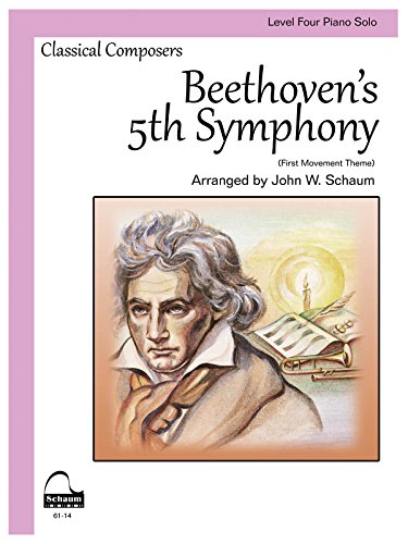 Imagen de archivo de Beethoven's 5th Symphony: Schaum Level 4 Piano Solo a la venta por GF Books, Inc.