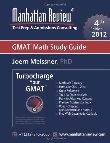 Beispielbild fr Manhattan Review Turbocharge Your GMAT : Turbocharge Your GMAT: Math Study Guide [4th Edition] zum Verkauf von Better World Books
