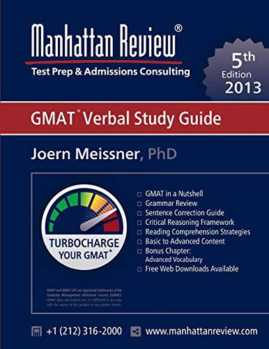 Beispielbild fr Manhattan Review GMAT Verbal Study Guide [5th Edition] zum Verkauf von austin books and more