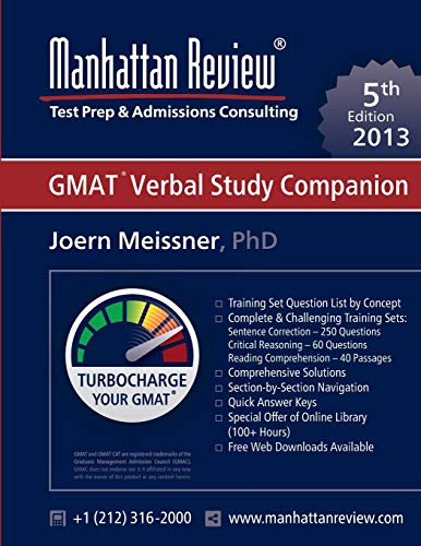 Beispielbild fr Manhattan Review GMAT Verbal Study Companion [5th Edition] zum Verkauf von Buchpark