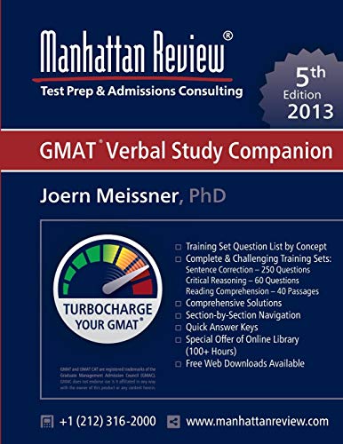 9781629260167: Manhattan Review GMAT Verbal Study Companion [5th Edition]