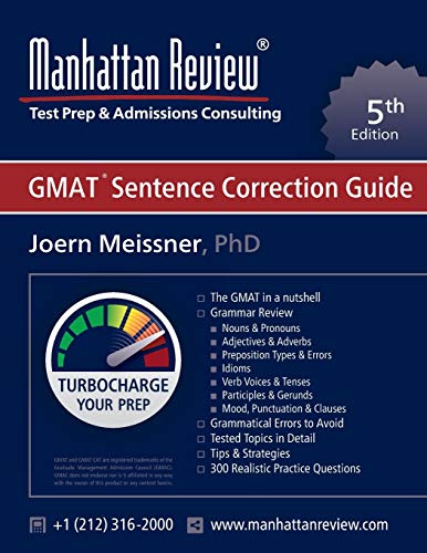 Stock image for Manhattan Review GMAT Sentence Correction Guide 5th Edition Turbocharge your GMAT for sale by PBShop.store US