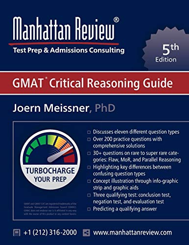 Stock image for Manhattan Review GMAT Critical Reasoning Guide 5th Edition Turbocharge your Prep for sale by PBShop.store US