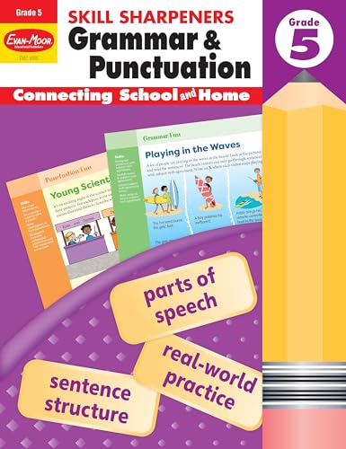 Stock image for Evan-Moor Skill Sharpeners Grammar and Punctuation Grade 5, Full-Color Activity Book - Supplemental Homeschool Workbook for sale by SecondSale