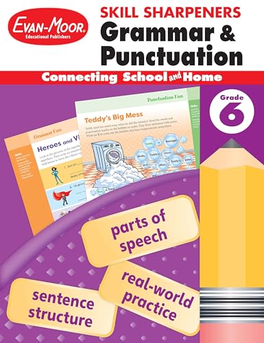 Immagine dell'editore per Evan-Moor Skill Sharpeners Grammar and Punctuation Workbook, Grade 6, Nouns, Verbs, Sentence Structure, Subject, Predicate, Language Handbook, ... (Skill Sharpeners: Grammar & Punctuation) venduto da California Books