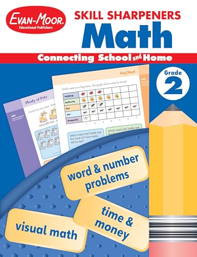 Immagine dell'editore per Evan-Moor Skill Sharpeners Math Workbook, Grade 2, Addition, Subtraction, Counting to 1000, Test Prep, Number Words, Geometry, Measurements, Data, Place Value, Tell Time, Metric System, Fun Activities venduto da Books Puddle