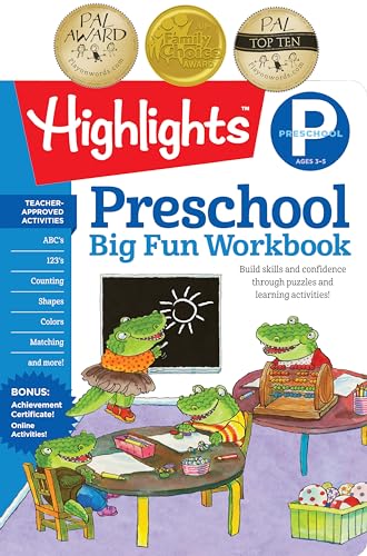 The Big Fun Preschool Workbook Highlights Big Fun Activity Workbooks