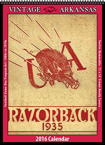 9781630361426: Arkansas Razorbacks 2016 Vintage Football Calendar