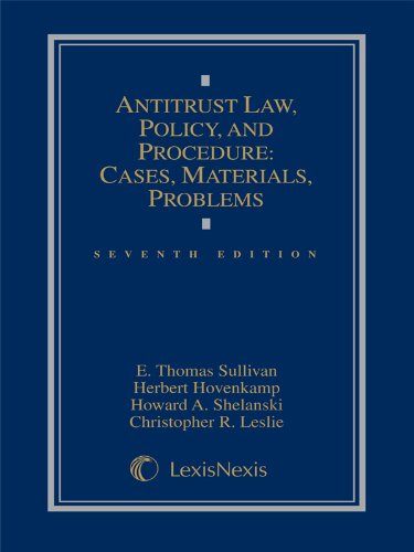 Beispielbild fr Antitrust Law, Policy and Procedure: Cases, Materials, Problems (2014) zum Verkauf von BooksRun