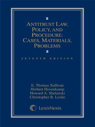 Stock image for Antitrust Law, Policy, and Procedure : Cases, Materials, Problems for sale by Better World Books