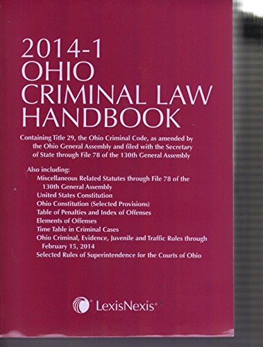 Stock image for Ohio Criminal Law Handbook 2014 - 1 for sale by HPB-Red