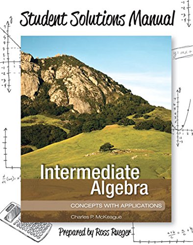 Imagen de archivo de Student Solutions Manual for Intermediate Algebra: Concepts with Applications a la venta por BooksRun