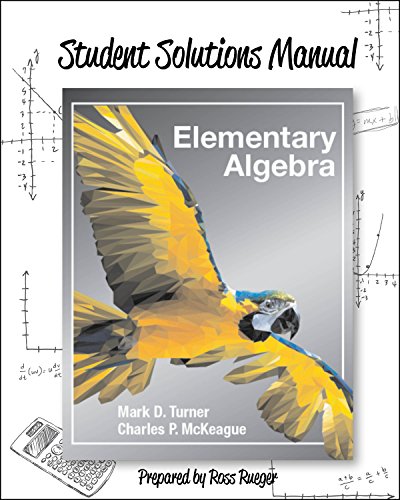 Imagen de archivo de Student Solutions Manual for Turner/McKeague Elementary Algebra a la venta por Better World Books: West