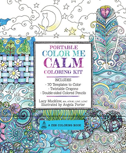9781631061837: Portable Color Me Calm Coloring Kit: Includes Book, Colored Pencils and Twistable Crayons (6) (A Zen Coloring Book)