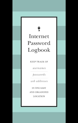 Beispielbild fr Internet Password Logbook (Black Leatherette): Keep track of usernames, passwords, web addresses in one easy and organized location zum Verkauf von Bookmonger.Ltd