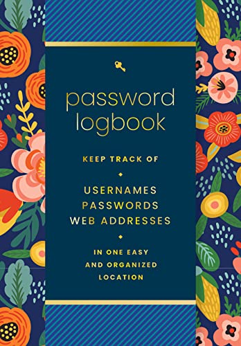 9781631069567: Password Logbook (Hip Floral): Keep Track of Usernames, Passwords, Web Addresses in One Easy and Organized Location