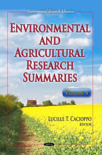 Imagen de archivo de ENVIRONMENTAL AGRICULTURAL 4 Volume 4 Environmental Research Advances a la venta por PBShop.store US