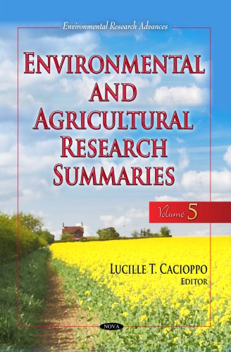 Imagen de archivo de ENVIRONMENTAL AGRICULTURAL 5 Volume 5 Environmental Research Advances a la venta por PBShop.store US