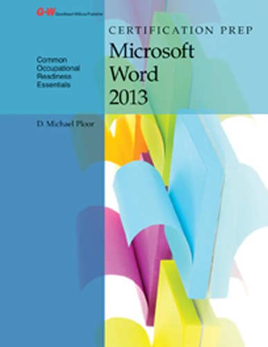 Beispielbild fr Certification Prep Microsoft Word 2013 zum Verkauf von Better World Books