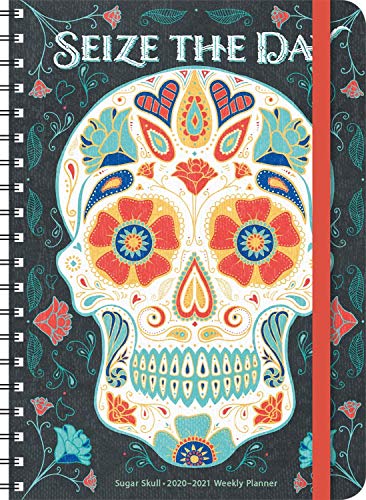 Stock image for Sugar Skull 2021 On-the-Go Weekly Planner: 17-Month Calendar with Pocket (Aug 2020 - Dec 2021, 5 x 7 closed): Seize the Day for sale by Big River Books
