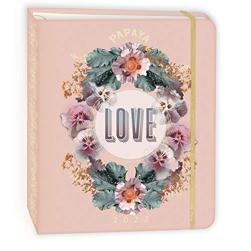 9781631368165: PAPAYA 2022 Hardcover Deluxe Planner (7.5" x 9" closed): Love