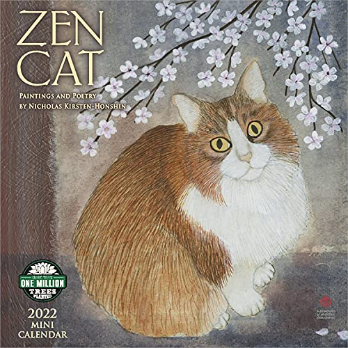 Beispielbild fr Zen Cat 2022 Mini Wall Calendar (7" x 7", 7" x 14" open) zum Verkauf von GF Books, Inc.
