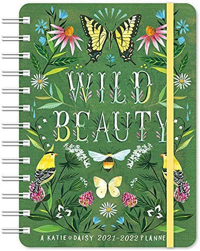 Katie Daisy 2022 Weekly Planner  On the Go 17 Month Calendar with Pocket  Aug 2021   Dec 2022  5  x 7  closed   Wild Beauty