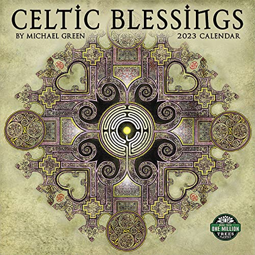 Beispielbild fr Celtic Blessings 2023 Wall Calendar: Illuminations by Michael Green | 12" x 24" Open | Amber Lotus Publishing zum Verkauf von Revaluation Books