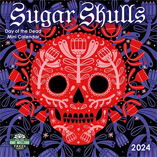 Stock image for Sugar Skulls 2024 Mini Wall Calendar: Day of the Dead | Compact 7" x 14" Open | Amber Lotus Publishing for sale by GF Books, Inc.