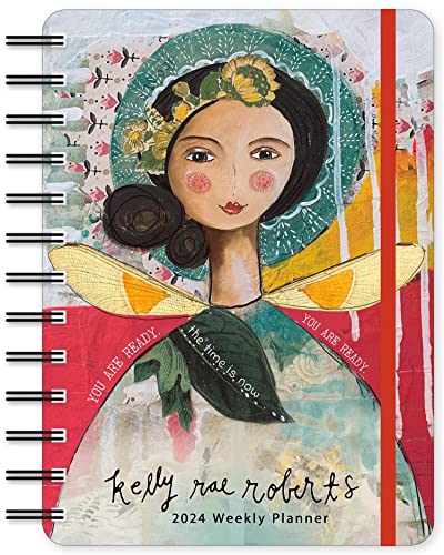 Stock image for Kelly Rae Roberts 2024 Weekly Planner: You Are Ready | Travel-Size 12-Month Calendar | Compact 5" x 7" | Flexible Cover, Wire-O Binding, Elastic Closure, Inner Pockets for sale by GF Books, Inc.