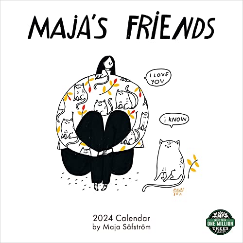 Beispielbild fr Maja's Friends 2024 Wall Calendar | 12" x 24" Open | Amber Lotus Publishing zum Verkauf von Byrd Books