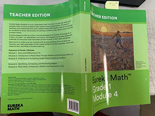 Stock image for Eureka Math Teacher Edition Grade 1 Module 4, Place Value, Comparison, Addition and Subtraction to 40 for sale by Books Unplugged