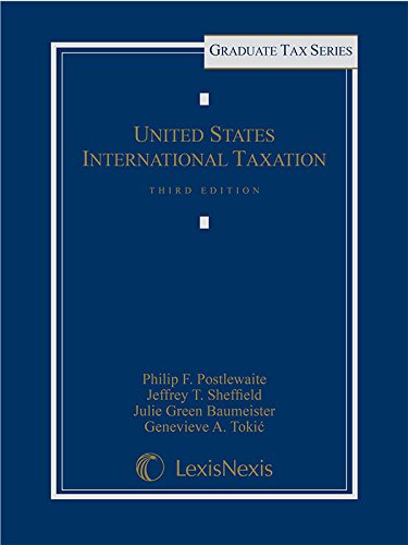 Beispielbild fr United States International Taxation zum Verkauf von Better World Books