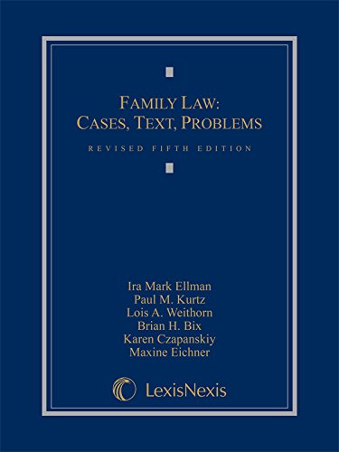 Beispielbild fr Family Law: Cases, Text, Problems (2015) zum Verkauf von SGS Trading Inc