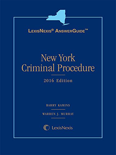 9781632845559: LexisNexis Answer Guide New York Criminal Procedure