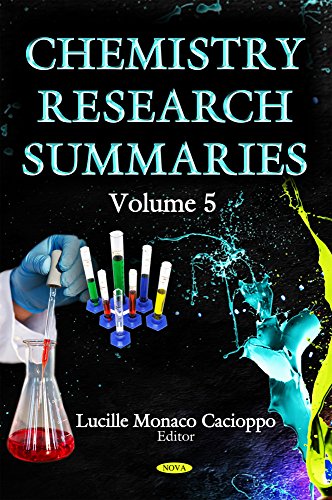 Beispielbild fr Chemistry Research Summaries. Volume 5 zum Verkauf von PBShop.store US