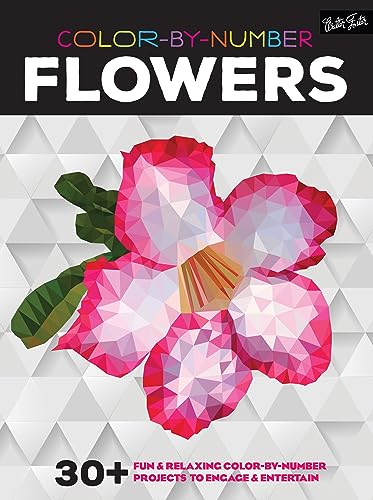 9781633221994: Color-by-Number: Flowers: 30+ fun & relaxing color-by-number projects to engage & entertain