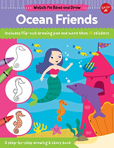 Imagen de archivo de Watch Me Read and Draw: Ocean Friends: A step-by-step drawing & story book a la venta por PlumCircle