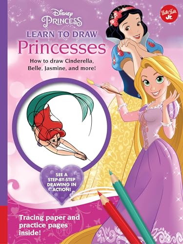 

Disney Princess: Learn to Draw Princesses: How to Draw Cinderella, Belle, Jasmine, and More! (Spiral Bound, Comb or Coil)