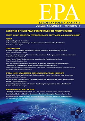 9781633915244: European Policy Analysis 2.2, Fall 2016
